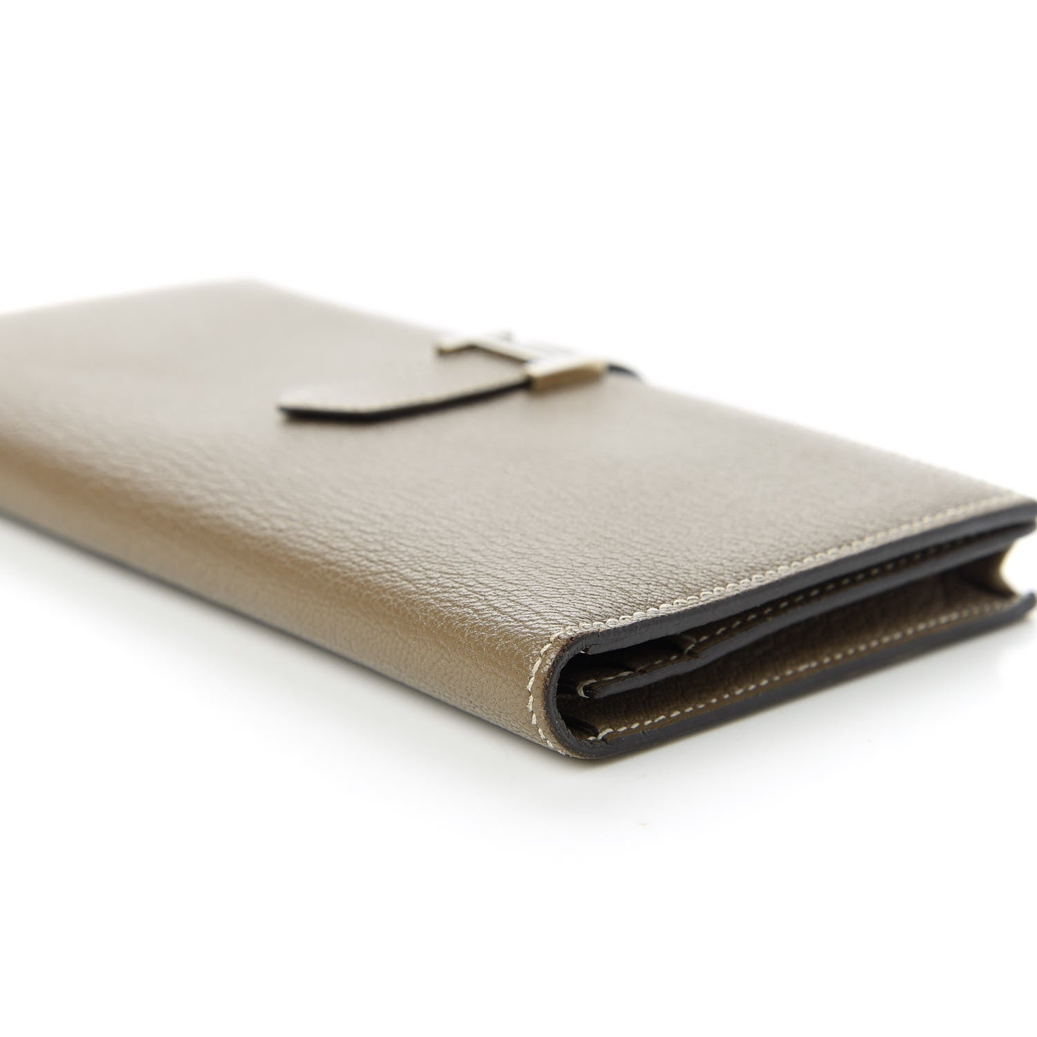 Hermes Chevre Mysore Bearn Gusset Wallet Etoupe 7 of 9
