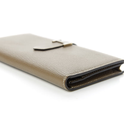 Hermes Chevre Mysore Bearn Gusset Wallet Etoupe 7 of 9