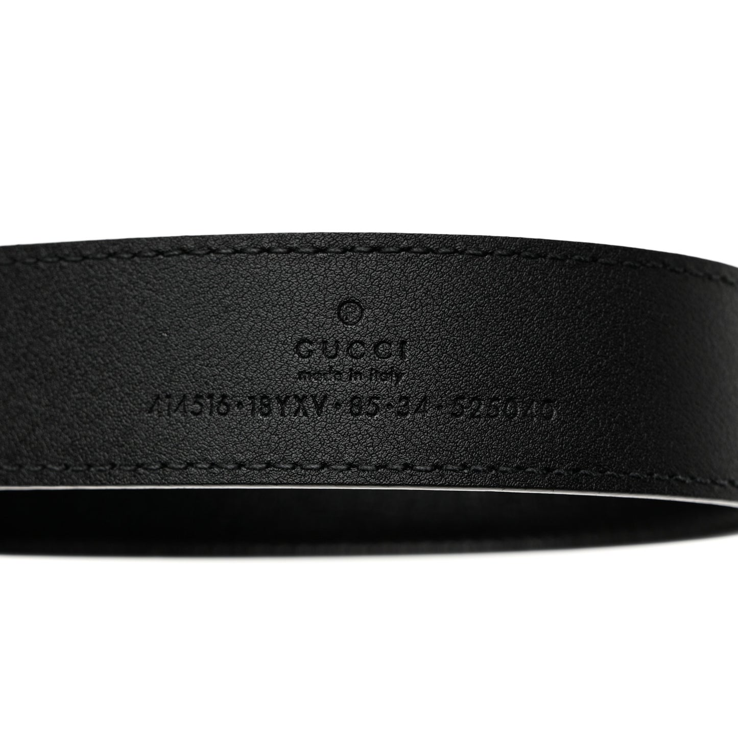 Azalea Calfskin Enamel Monochrome Double G 30mm Belt 85 34 Black