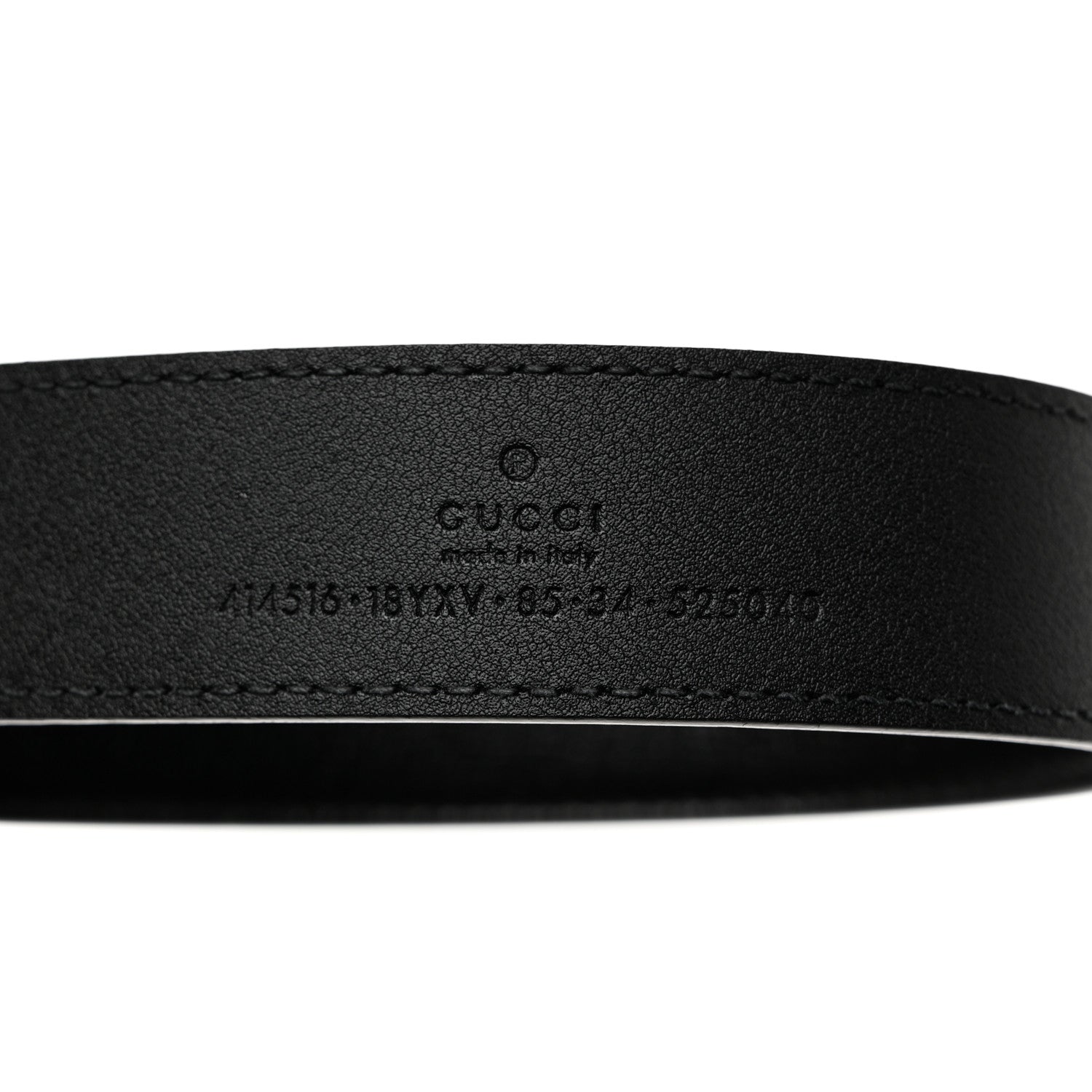 Gucci Azalea Calfskin Enamel Monochrome Double G 30mm Belt 85 34 Black 7 of 8