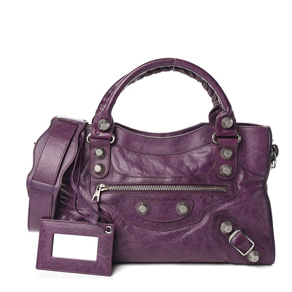 Balenciaga Agneau Giant 21 Silver Hardware City Raisin 1 of 9