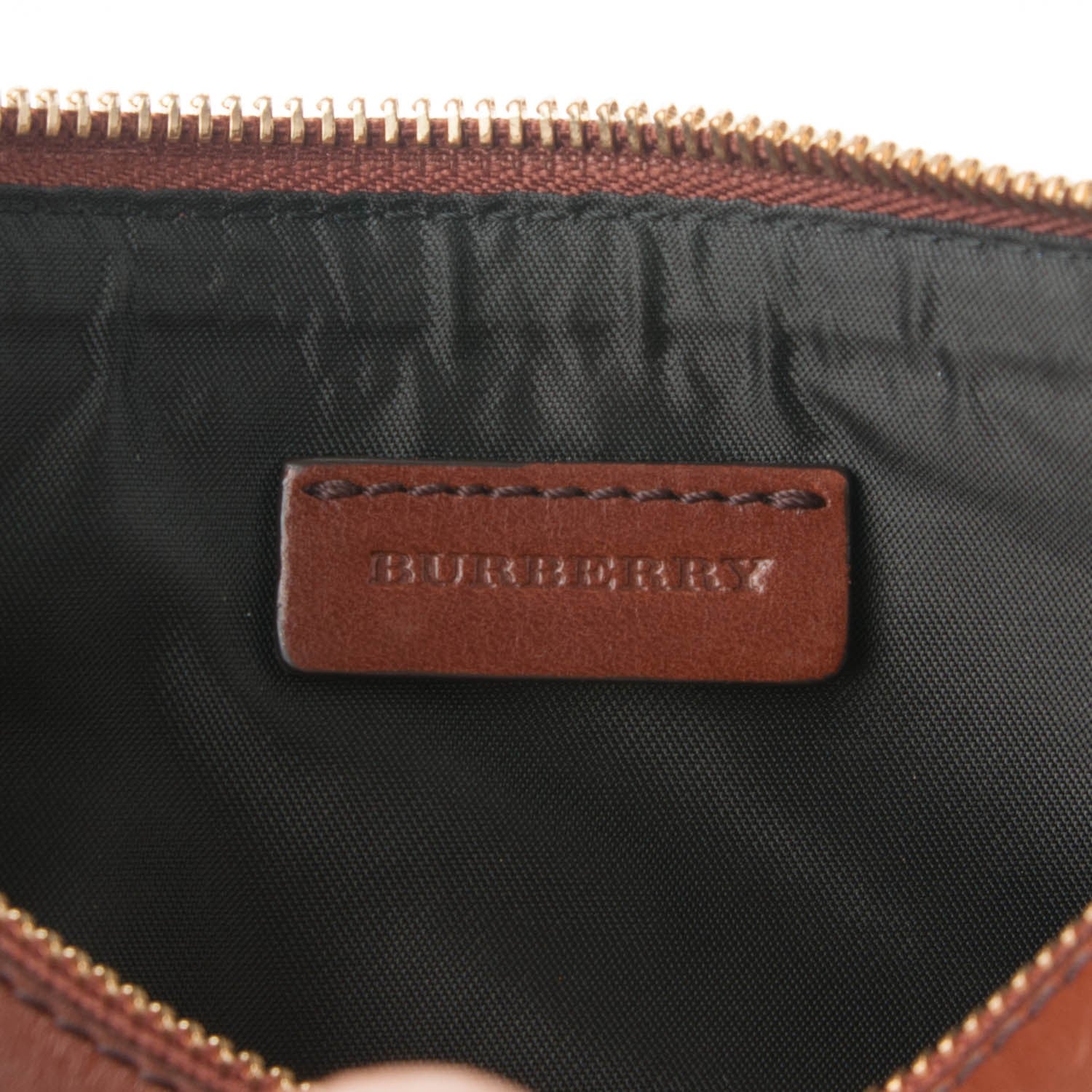 Burberry House Check Bridle Calfskin Peyton Crossbody Tan 6 of 9