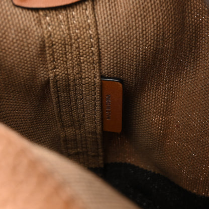 Burberry Canvas Mega Check Mini Ashby Hobo Saddle Brown 6 of 10