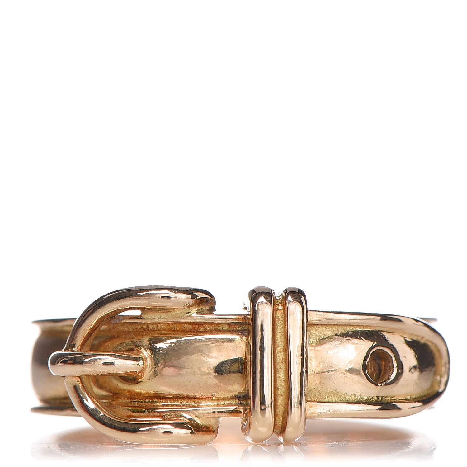Hermes 18K Yellow Gold Buckle Ring Gold 50 5.25 1 of 4