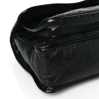 Saint Laurent Crinkled Calfskin Matelasse Monogram Medium Niki Chain Satchel Black 8 of 9