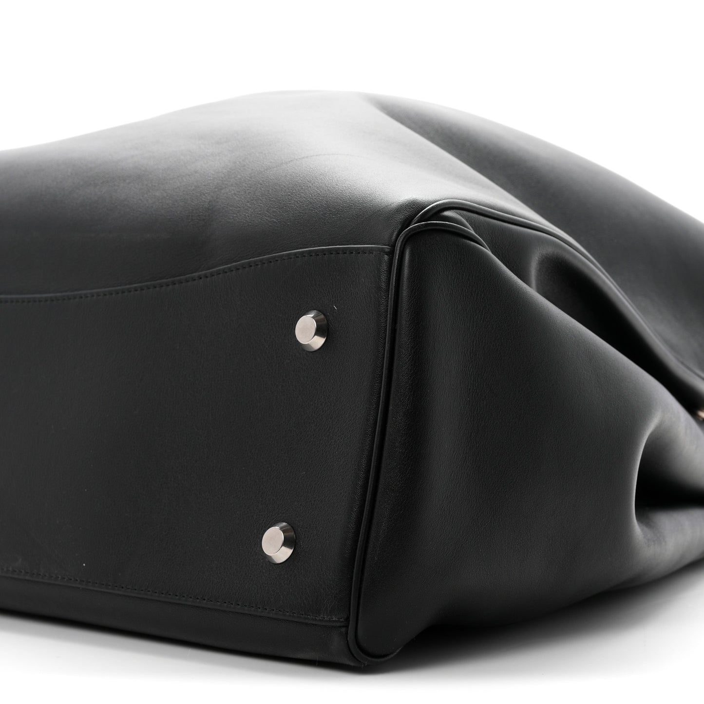 Smooth Calfskin Rodeo XL Top Handle Handbag Black