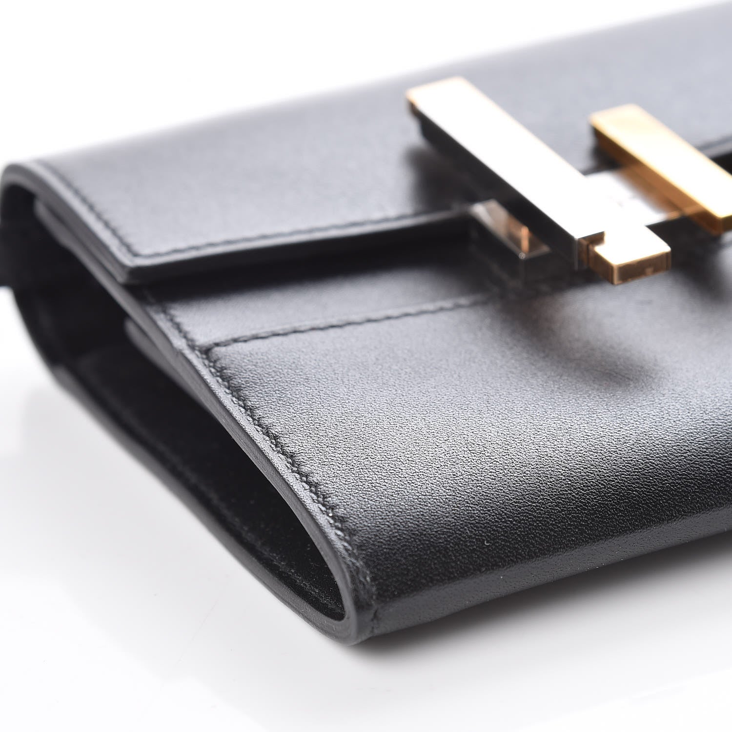 Hermes Villandry Calfskin Mini Cinhetic Wallet Black 7 of 10