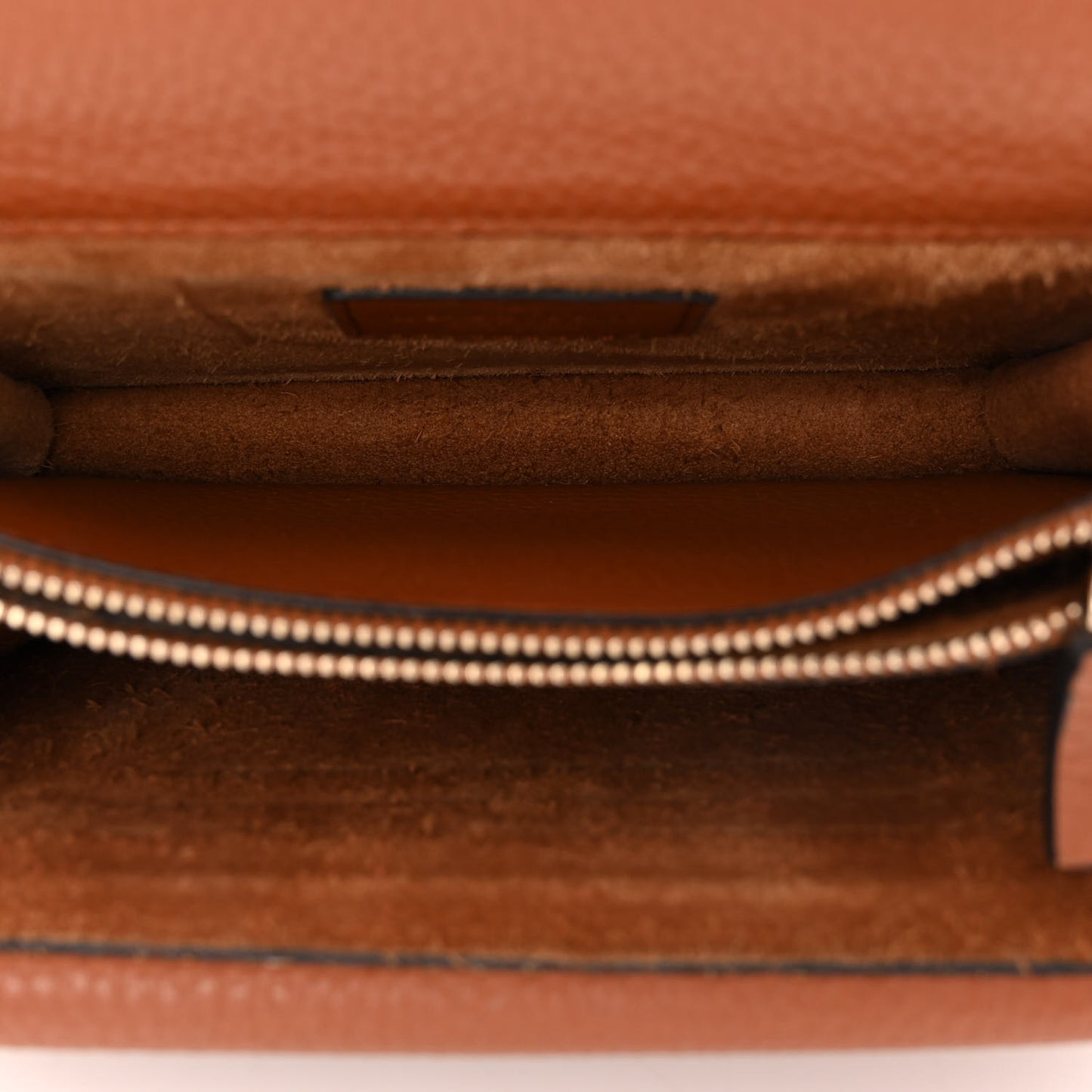 Pebbled Calfskin Rockstud Wallet On Chain Saddle Brown
