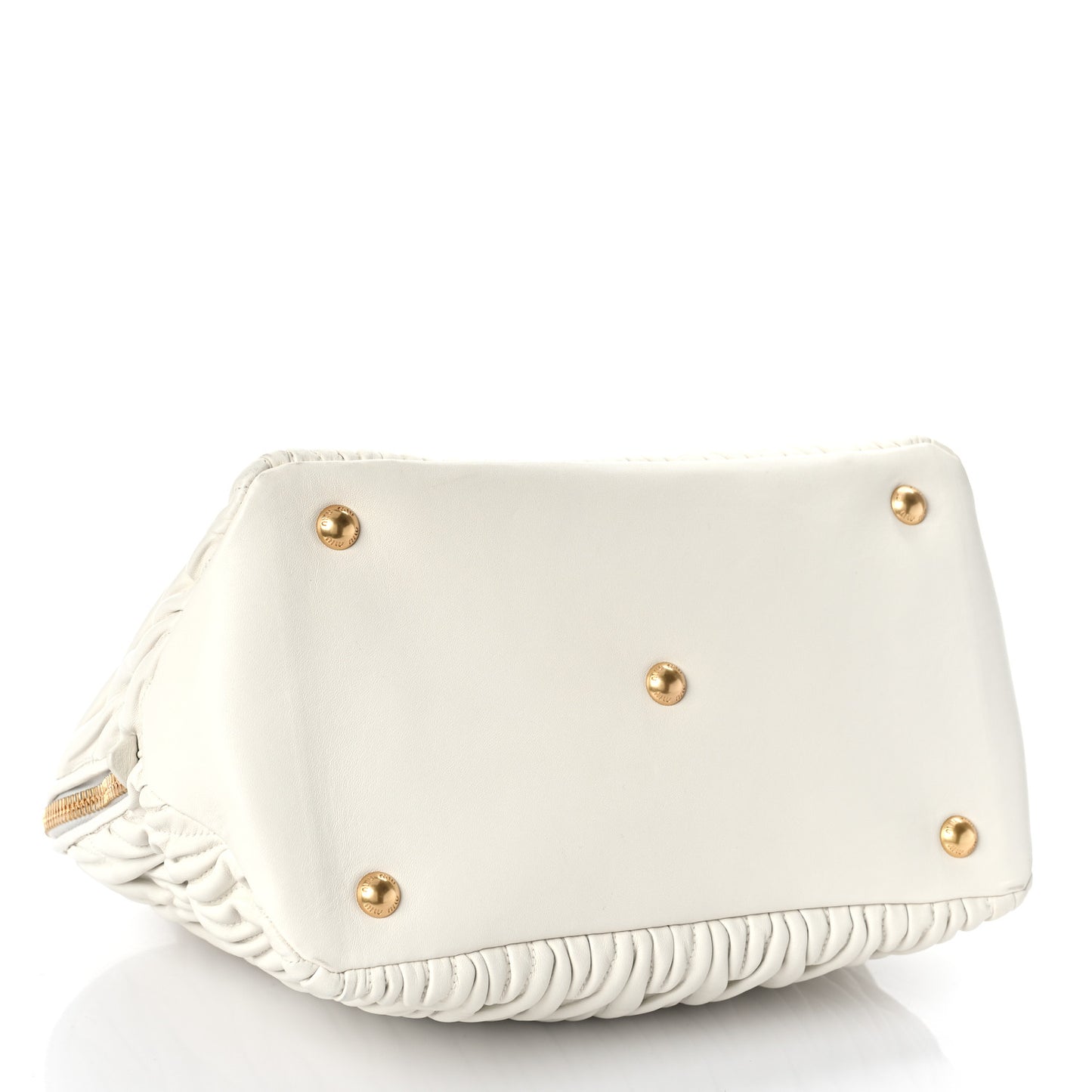 Nappa Matelasse Lux Mini Crossbody Tote Bianco