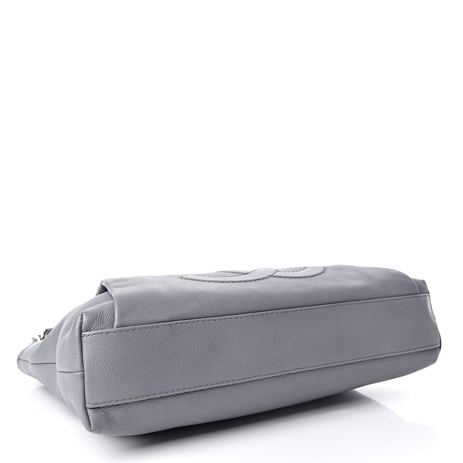 Chanel Caviar Large CC Tuck Tote Grey 4 of 11