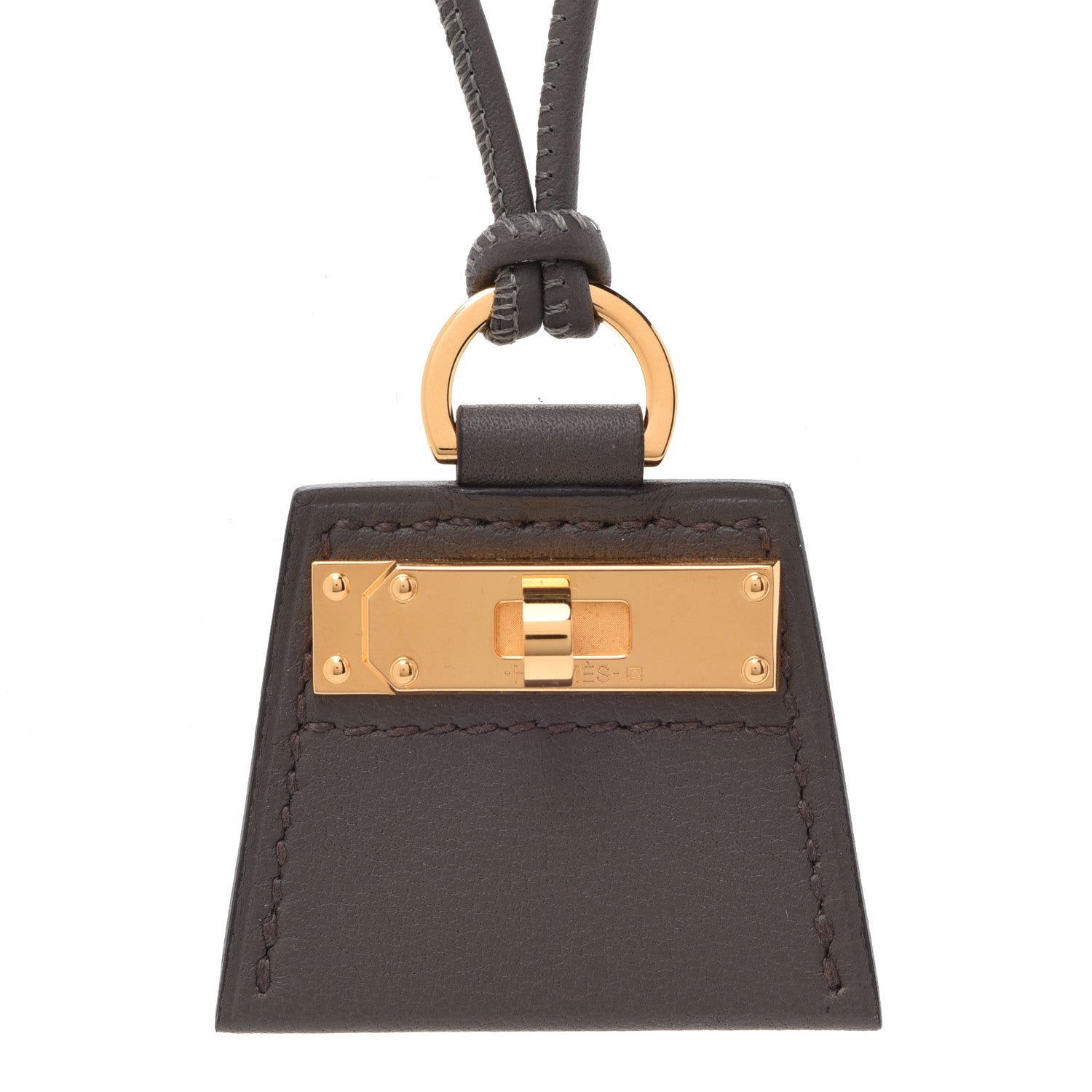 Hermes Swift Small Monpetitkelly Pendant Necklace Etain 4 of 8