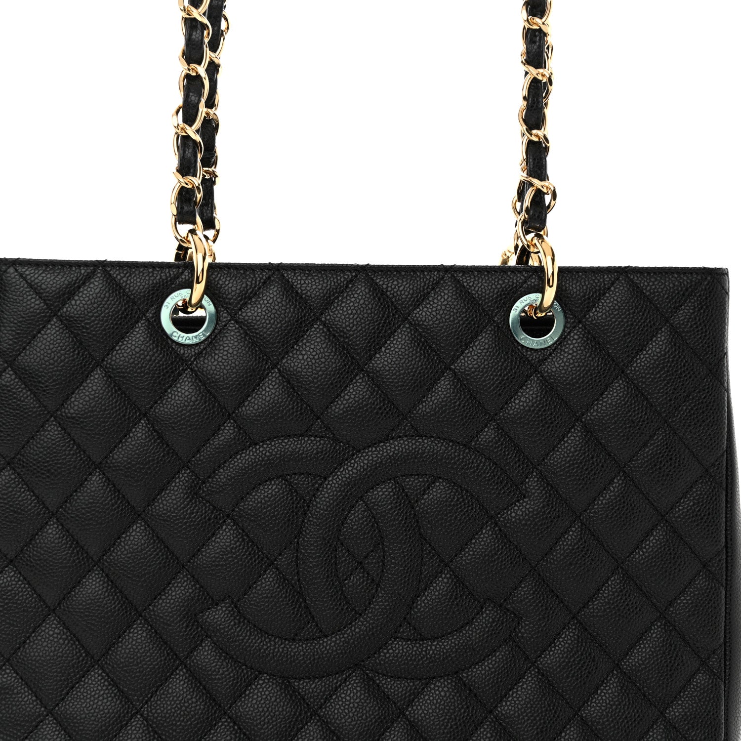 Chanel Caviar Quilted Grand Shopping Tote GST Black 7 of 10