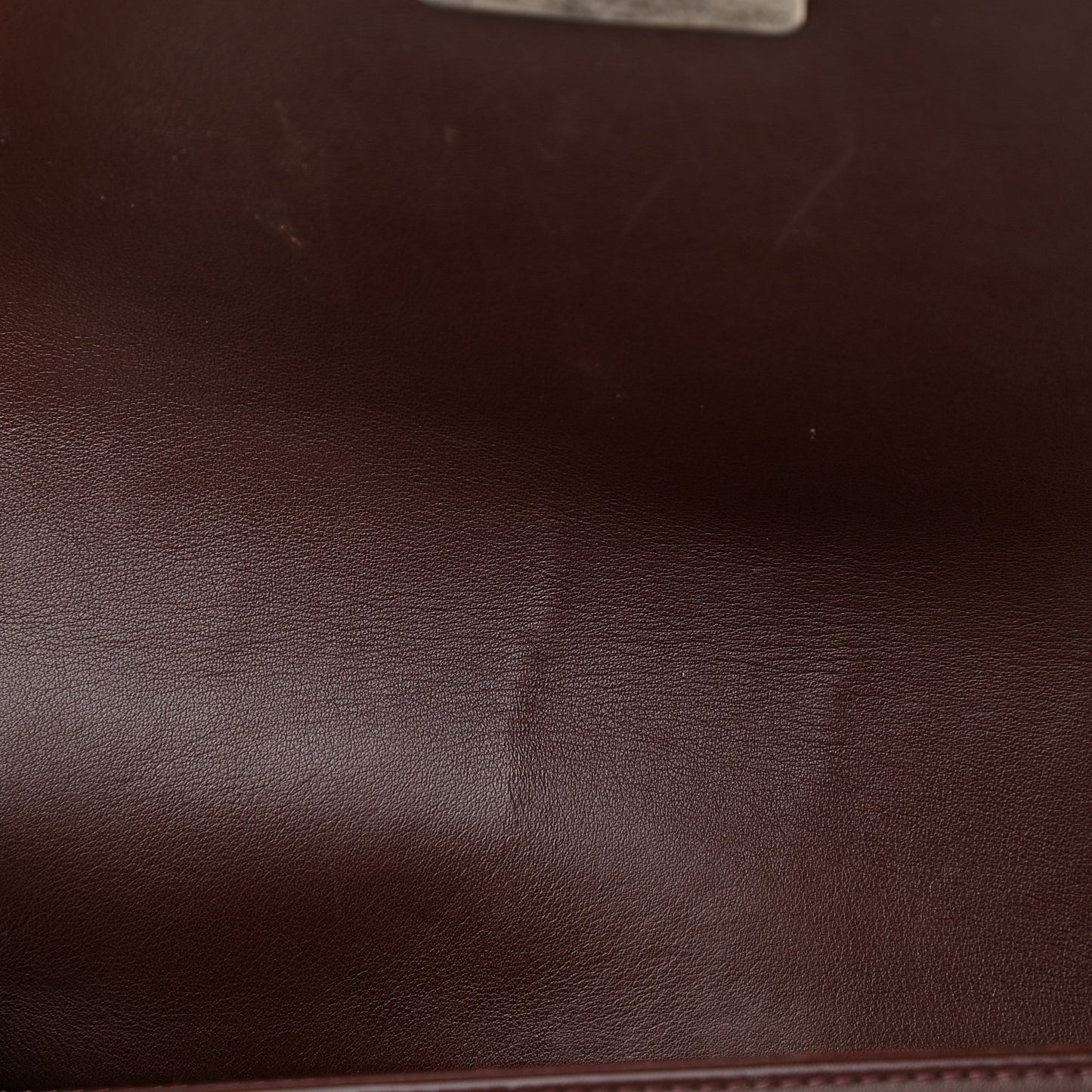 Calfskin Chevron Quilted Medium Boy Flap Burgundy