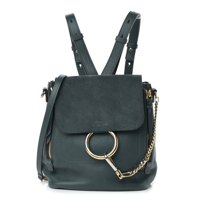 Chloe Suede Calfskin Small Faye Backpack Silver Blue 1 of 17
