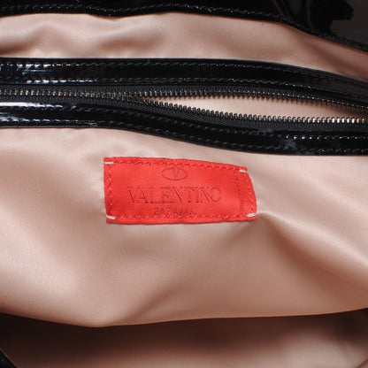 Valentino Garavani Satin Twill Rosette Tote Black 5 of 7