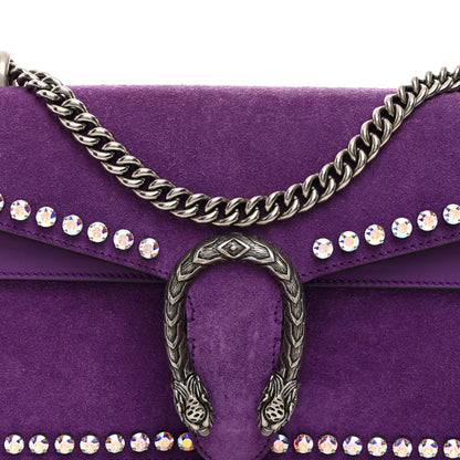 Gucci Suede Crystal Small Dionysus Shoulder Bag Bright Purple 8 of 10