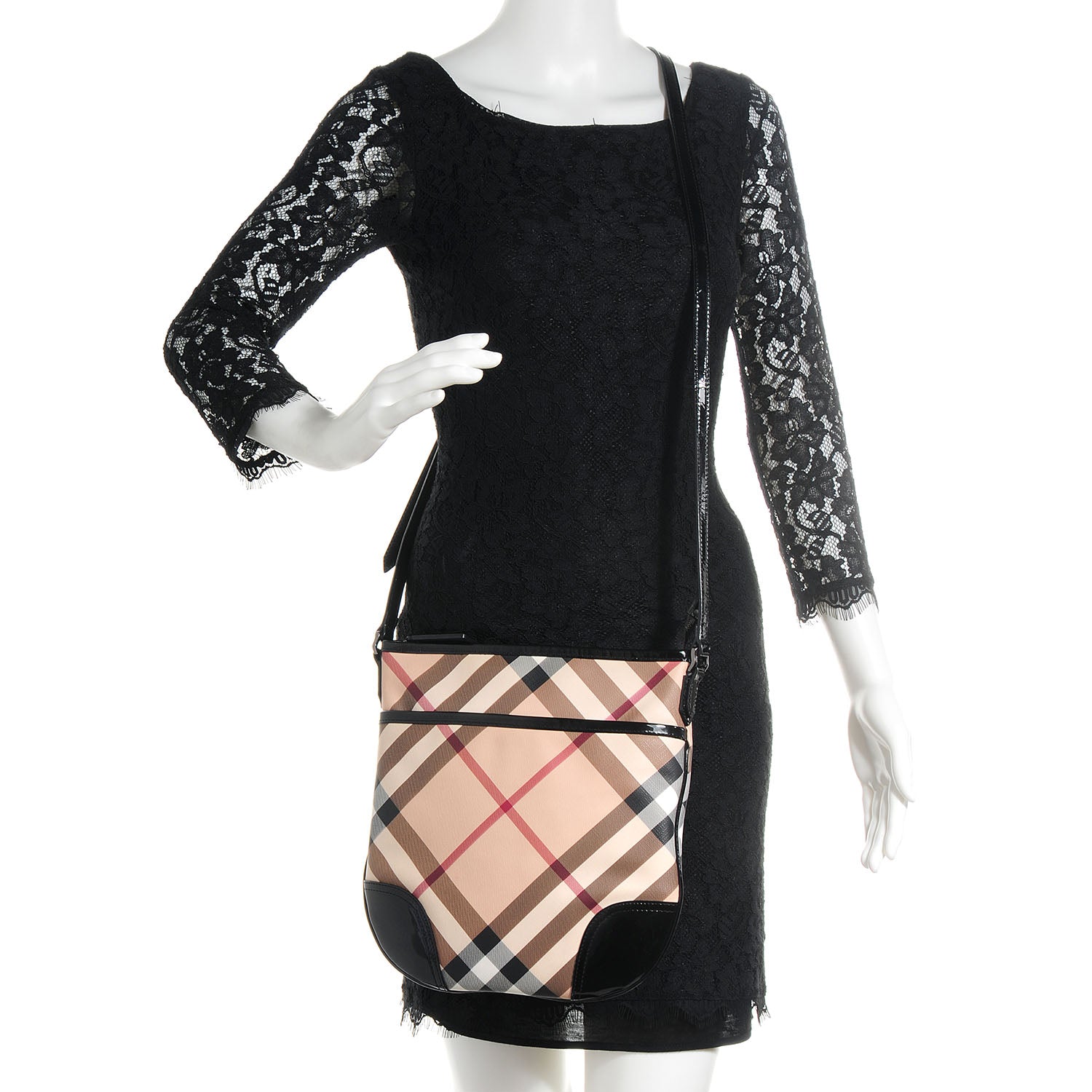 Burberry Supernova Check Small Dryden Crossbody Bag Black 2 of 7
