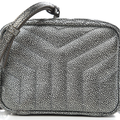 Saint Laurent Metallic Grain De Poudre Y Quilted Monogram Mini Loulou Camera Bag Gun Metal 6 of 8