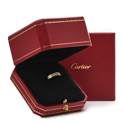 Cartier 18K Yellow Gold Diamond 4mm LOVE Wedding Paved Band Ring 49 5 5 of 5