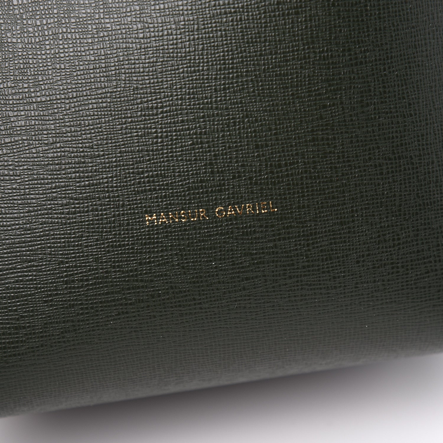Mansur Gavriel Saffiano Mini Mini Bucket Bag Dark Green 5 of 8