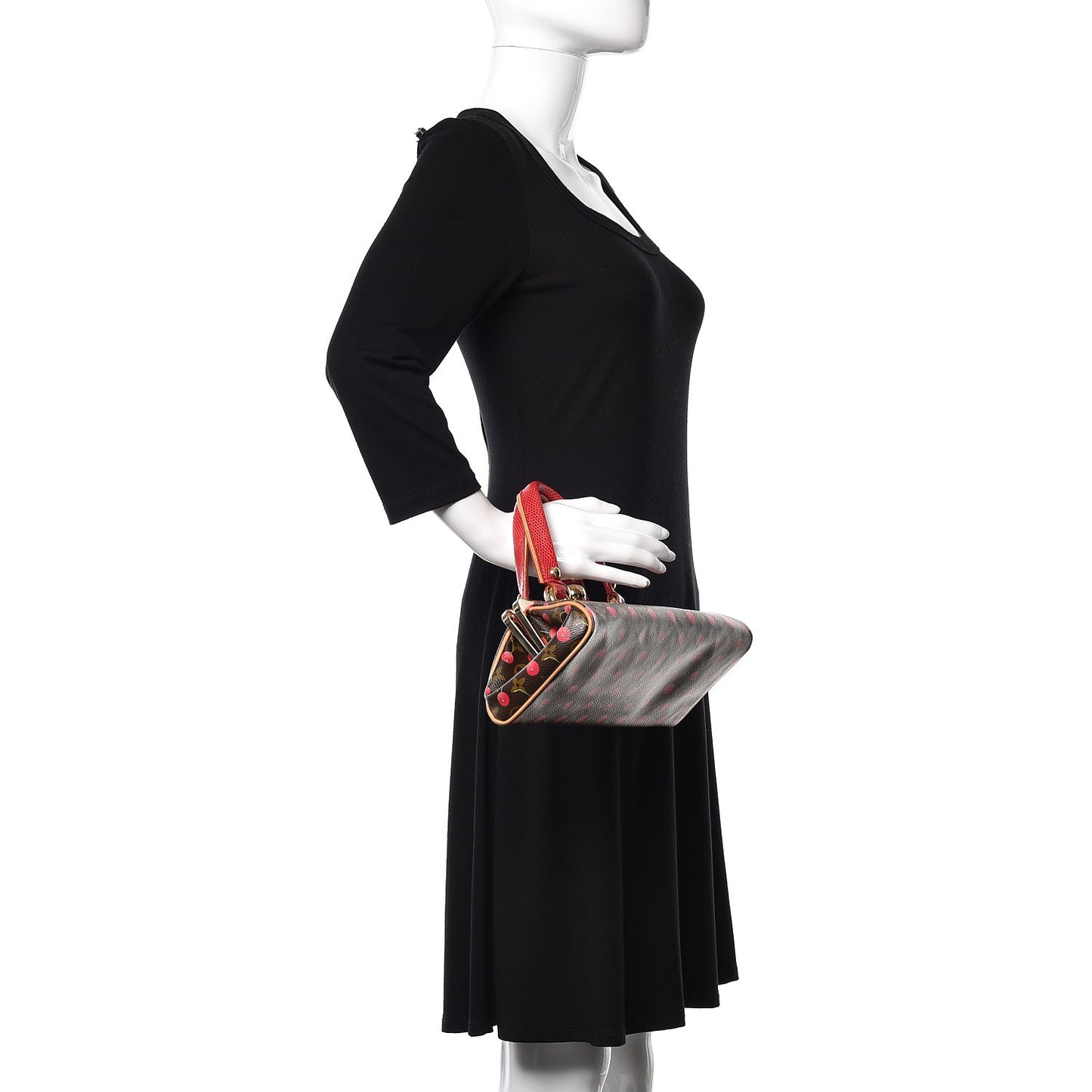 Monogram Cerises Lizard Sac Fermoir GM