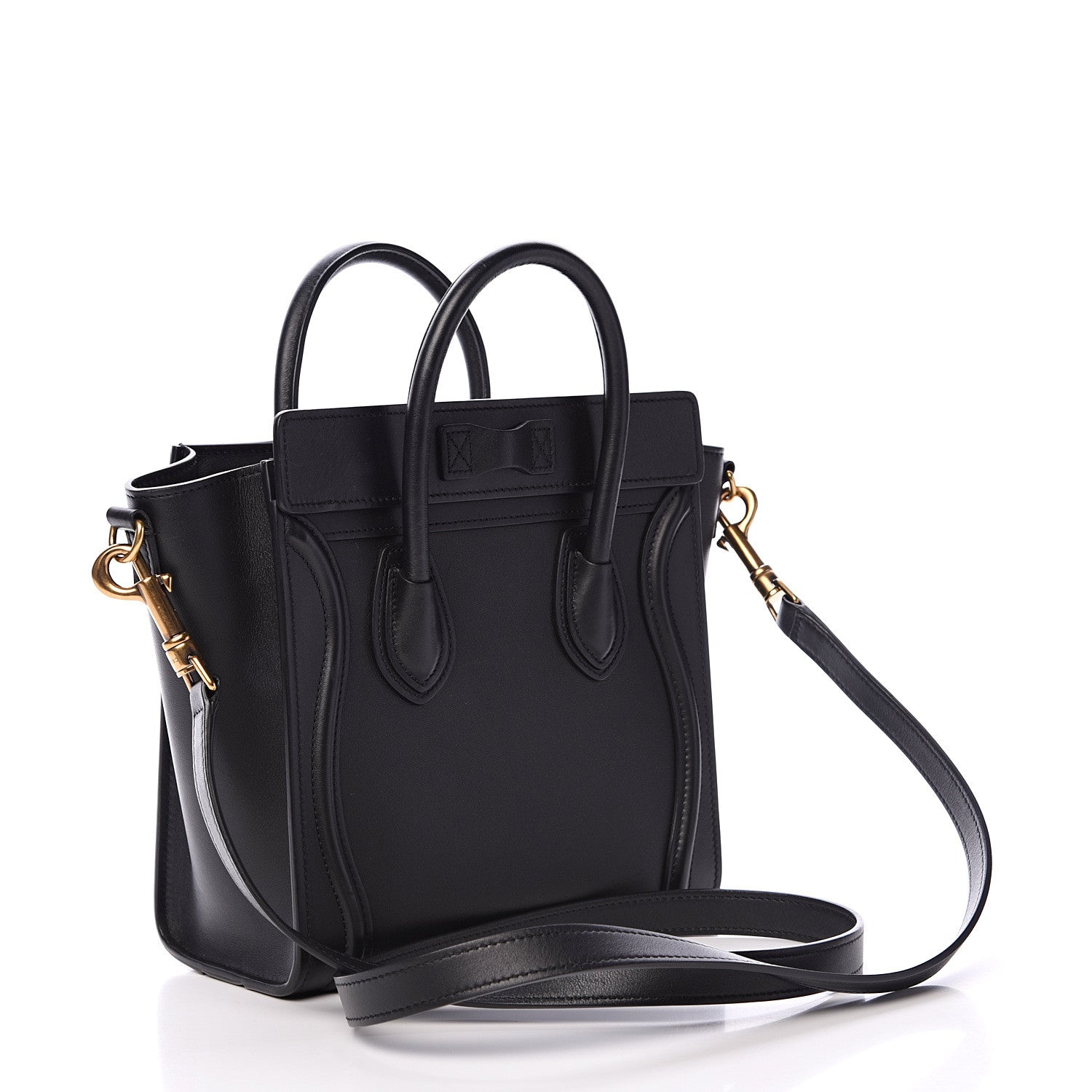 Celine Smooth Calfskin Nano Luggage Black 2 of 13