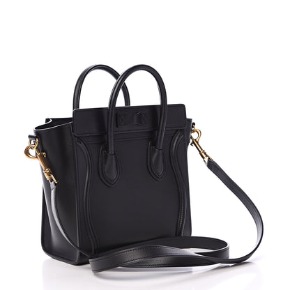 Celine Smooth Calfskin Nano Luggage Black 2 of 13