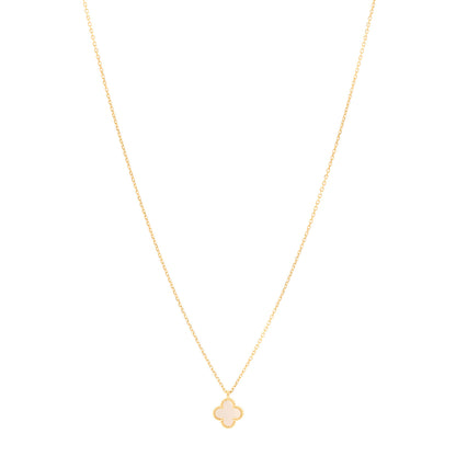 Van Cleef & Arpels 18K Yellow Gold Mother of Pearl Sweet Alhambra Pendant Necklace 1 of 5