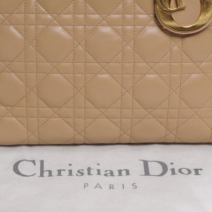 Christian Dior Lambskin Cannage Medium Lady Dior Beige 5 of 8