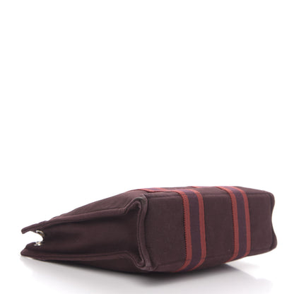 Hermes Canvas Fourre Tout PM Burgundy 4 of 9