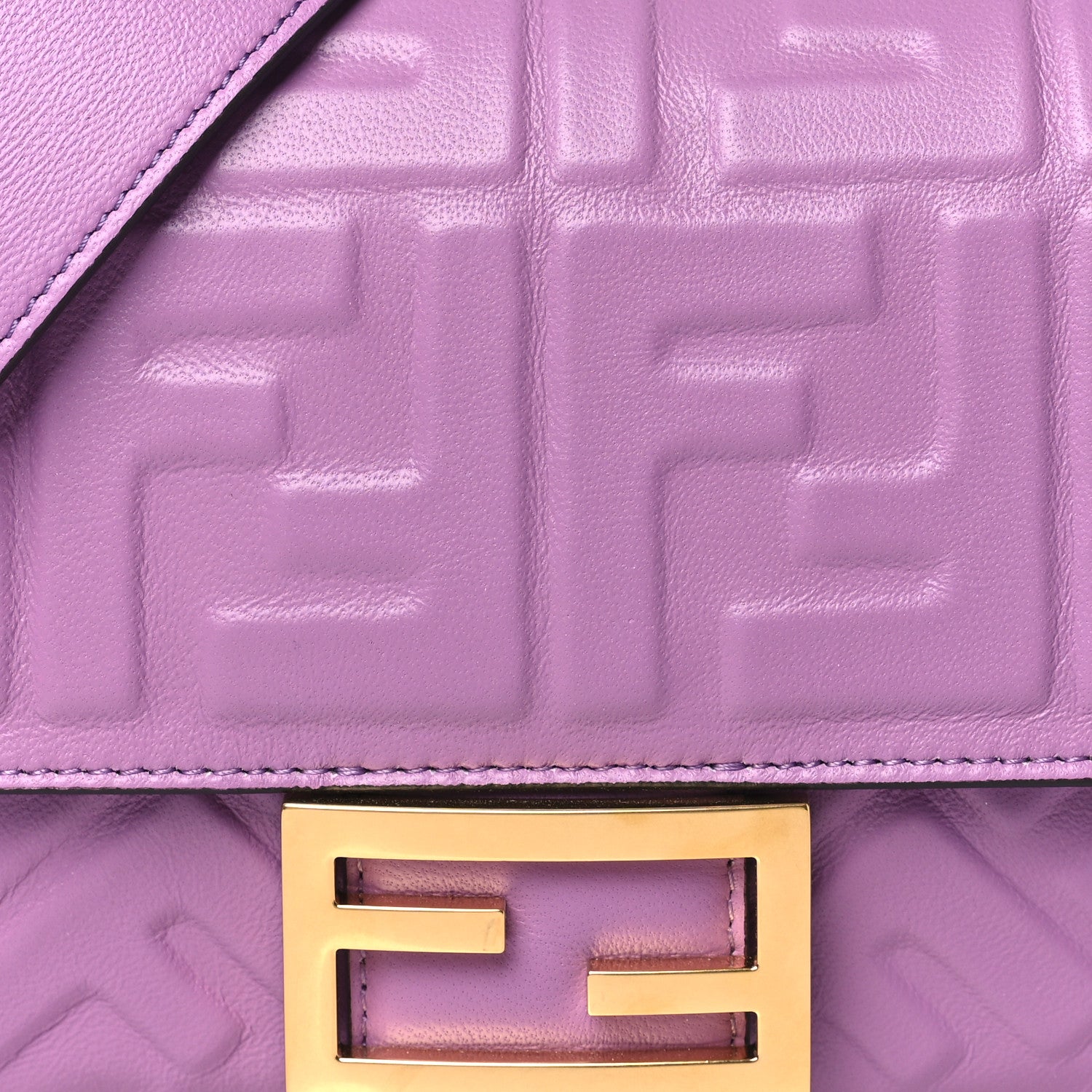 Fendi Nappa FF 1974 Embossed Baguette Agapanto 8 of 12