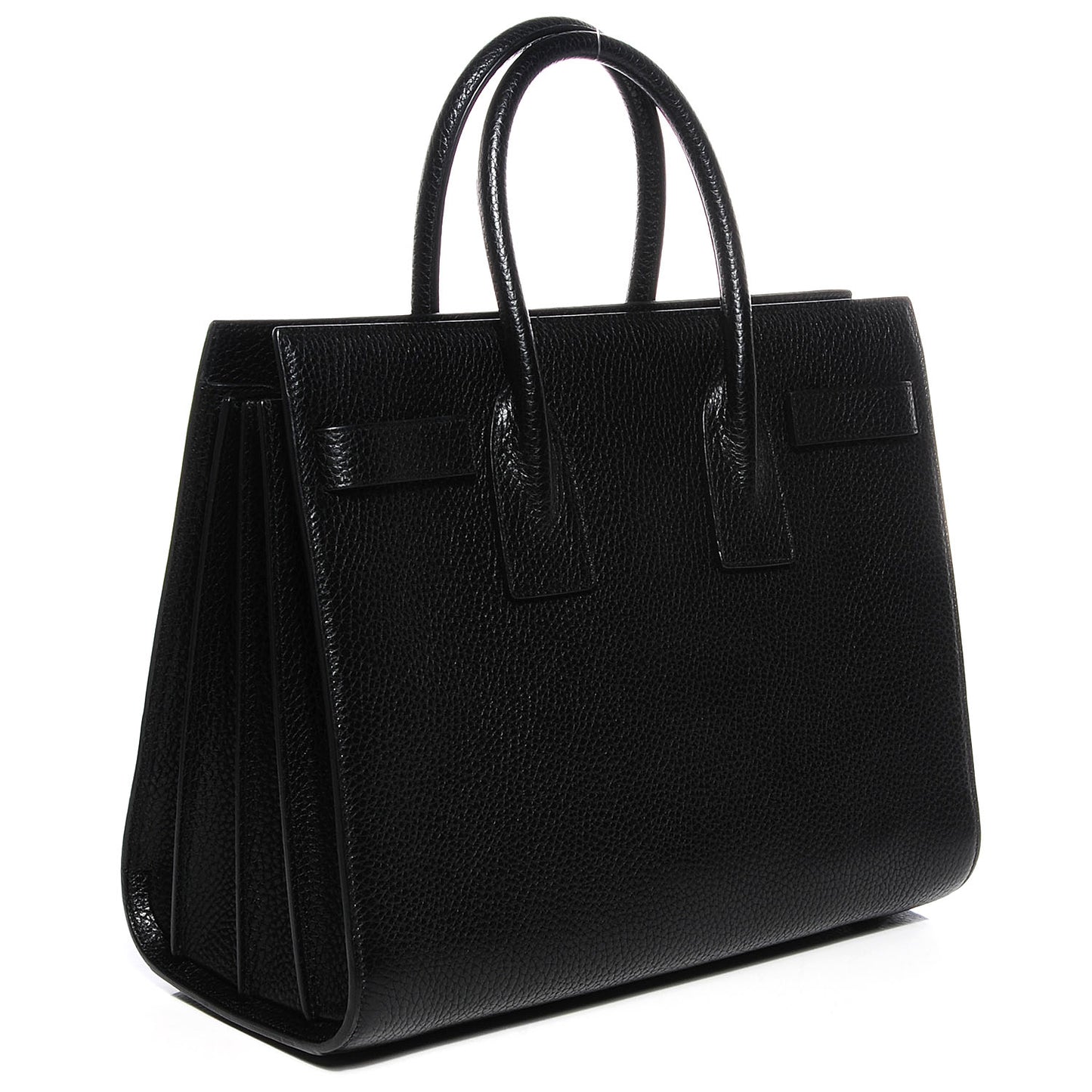 Grained Calfskin Small Sac De Jour Black