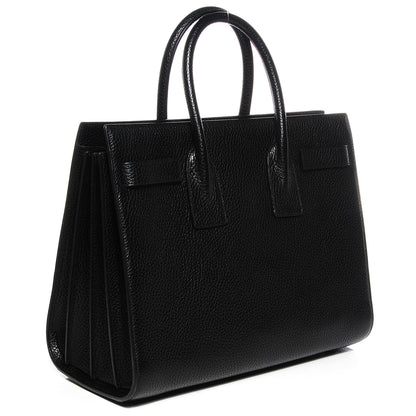 Saint Laurent Grained Calfskin Small Sac De Jour Black 3 of 8