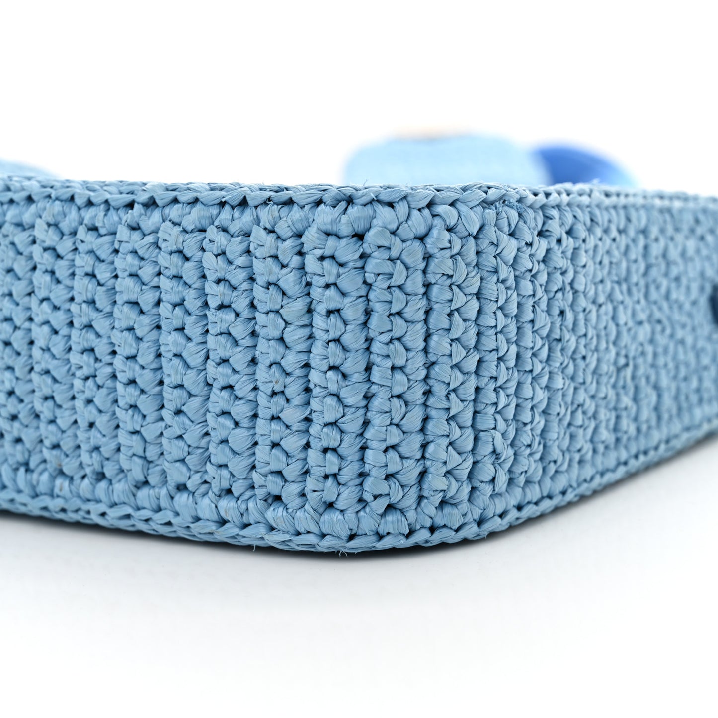 Yarn Raffia Effect Crochet Re-Edition 2005 Shoulder Bag Celeste