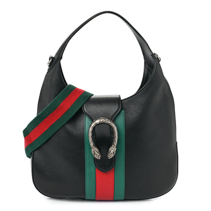 Gucci Calfskin Web Stripe Small Dionysus Hobo Black 1 of 12