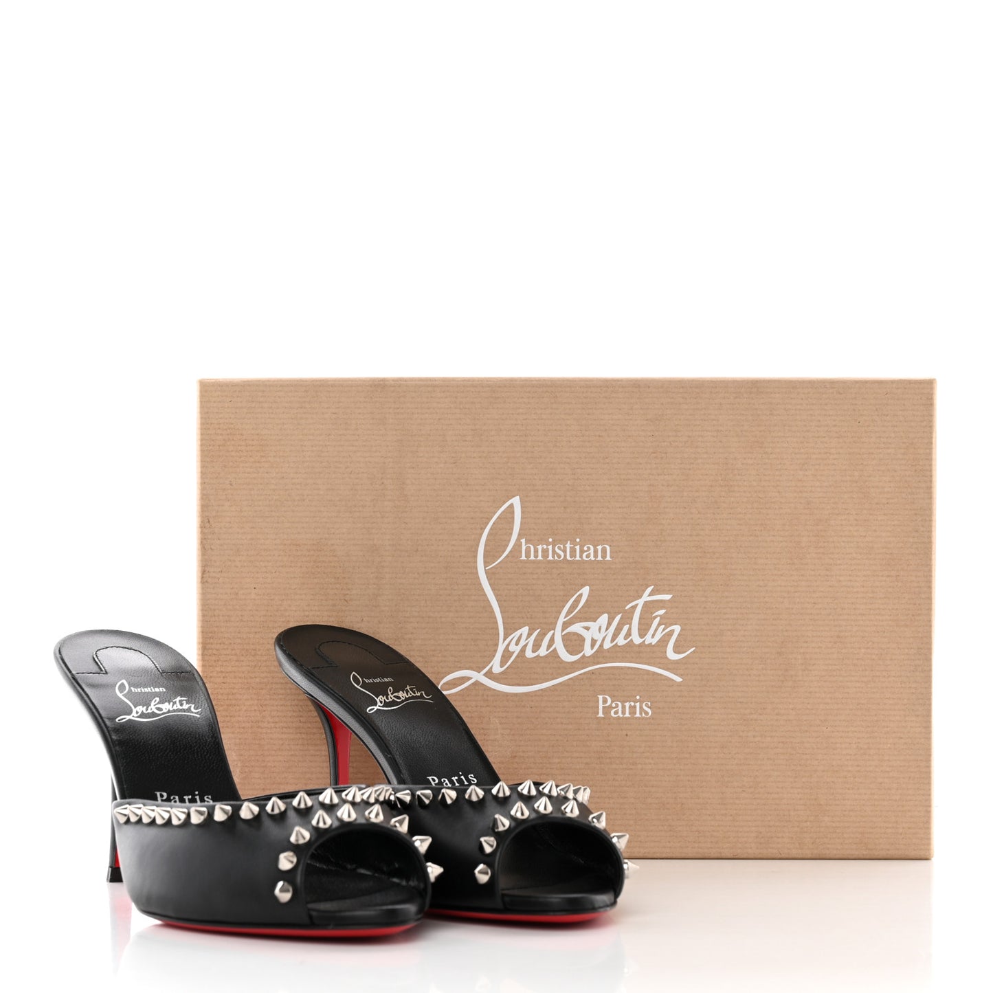 Nappa Spike Me Dolly 85 Sandals 36.5 Black