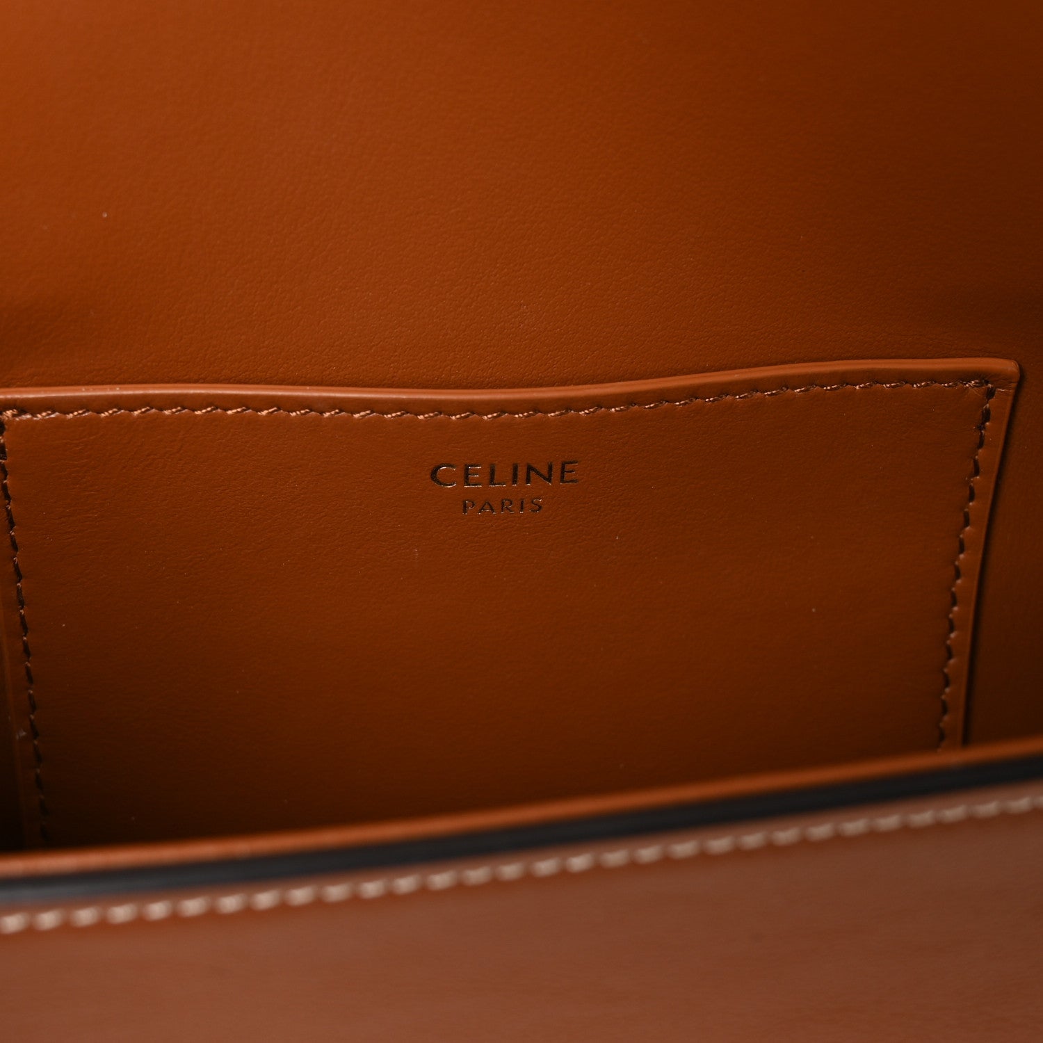 Celine Smooth Calfskin Tabou Clutch On Strap Tan 6 of 10