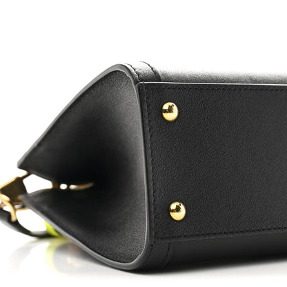 Gucci Wonka Grain Calfskin Mini Diana Tote Bag Black Yellow Fluo 9 of 10
