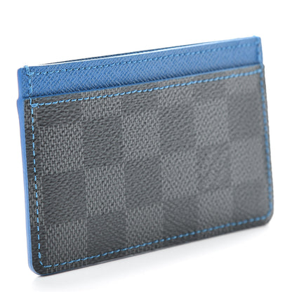 Louis Vuitton Damier Graphite Card Holder Blue 3 of 8