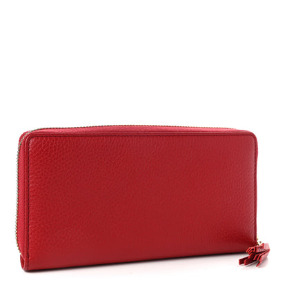 Gucci Pebbled Calfskin Soho Zip Around Wallet Red 3 of 11