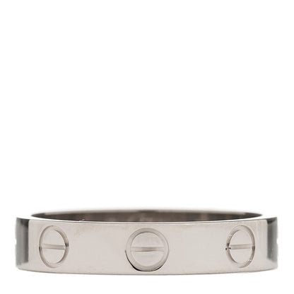 Cartier 18K White Gold 3.5mm LOVE Wedding Band Ring 50 5.25 1 of 5
