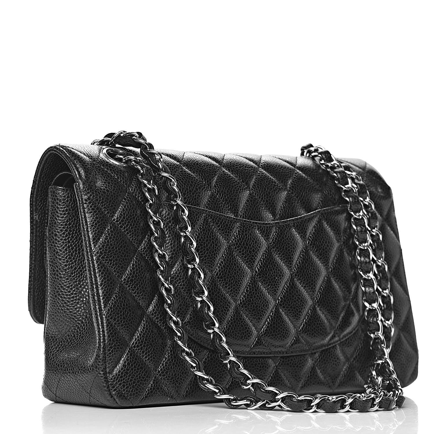 Chanel Caviar Quilted Medium Double Flap Black 3 of 16