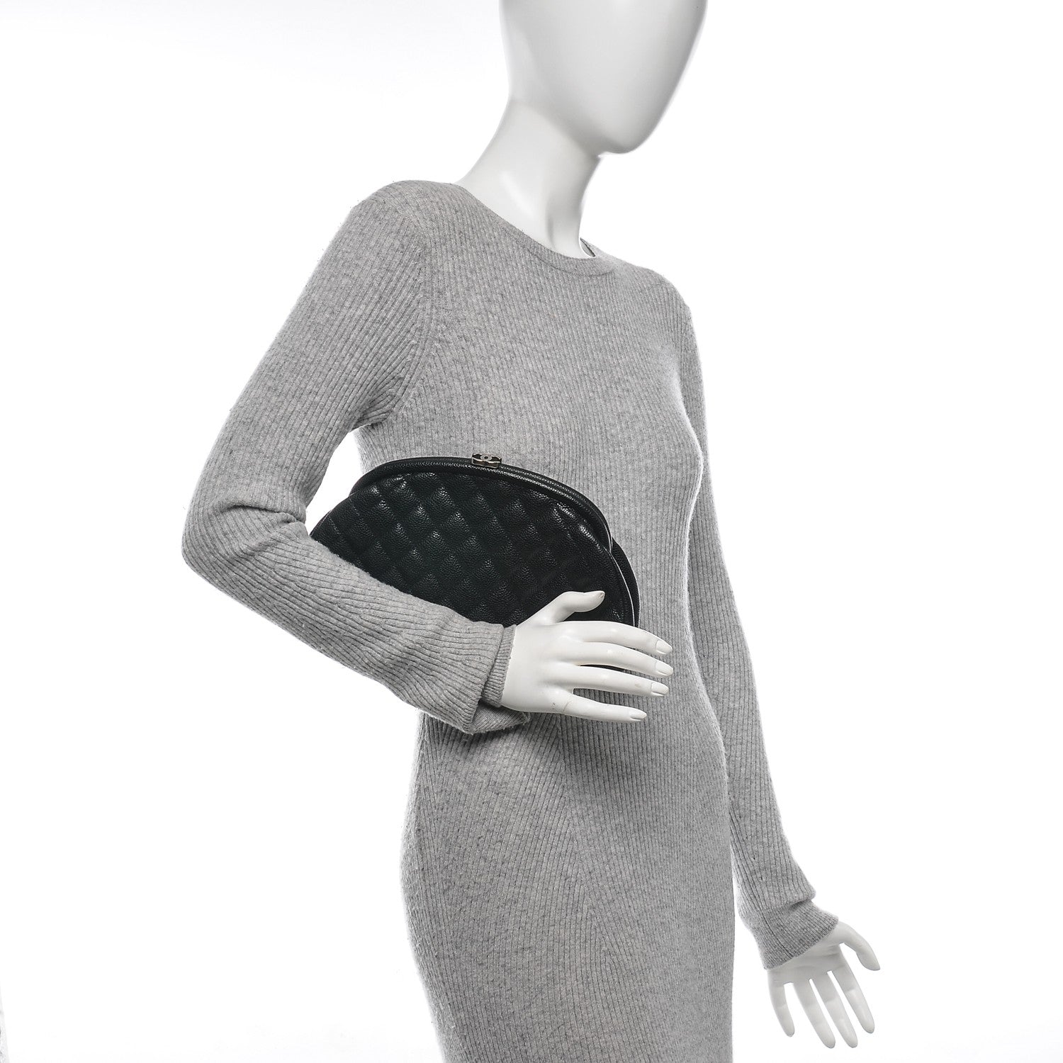 Chanel Caviar Quilted Timeless Clutch Black 2 of 7