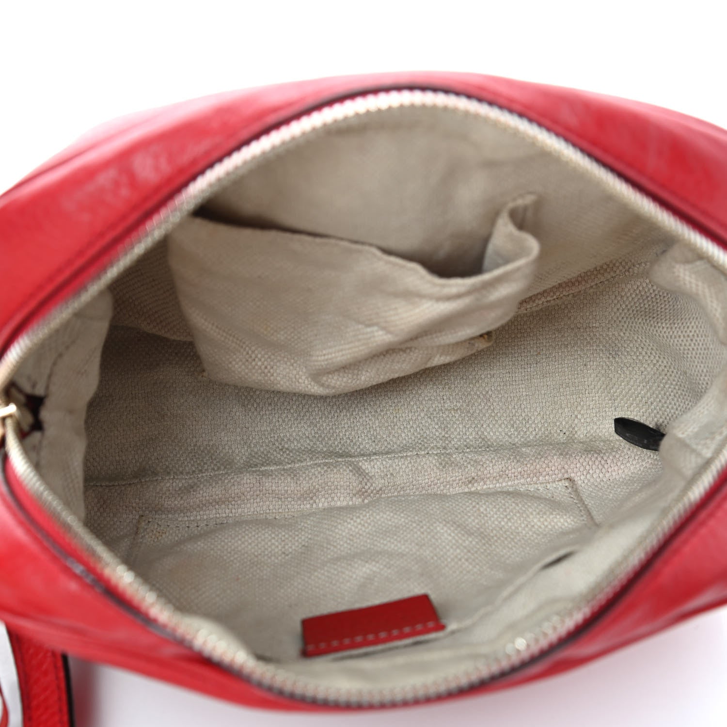 Gucci Pebbled Calfskin Small Soho Disco Bag Tabasco Red 4 of 4