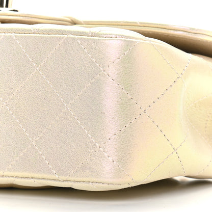 Chanel Iridescent Lambskin Quilted Mini Rectangular Flap Ivory 9 of 9