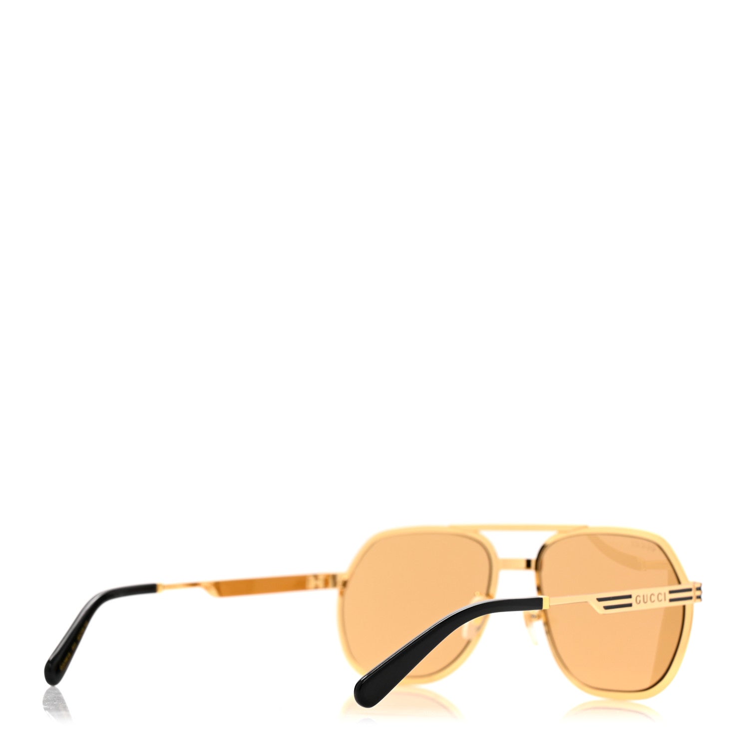 Gucci Squared Aviator Sunglasses GG0981S Gold 1785306 – FASHIONPHILE