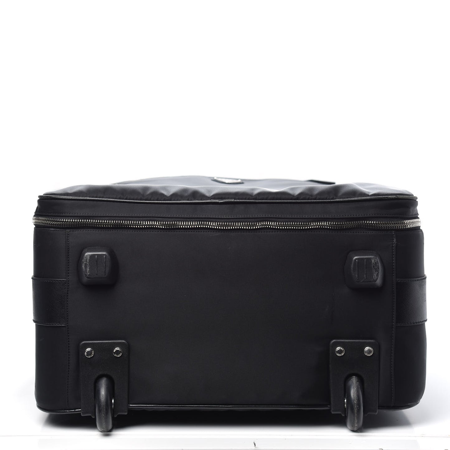 Tessuto Nylon Saffiano Trolley Luggage Black