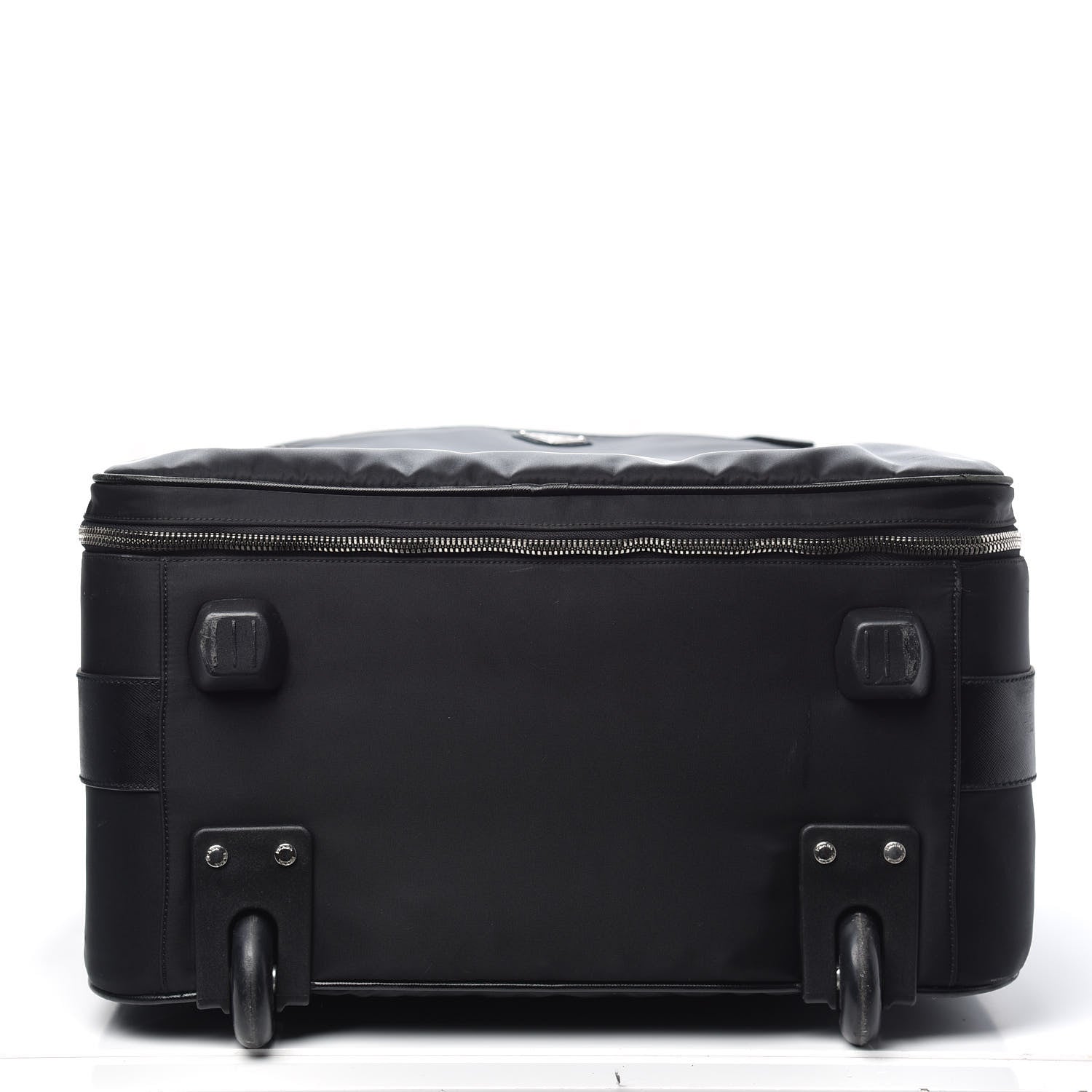 Prada Tessuto Nylon Saffiano Trolley Luggage Black 4 of 13