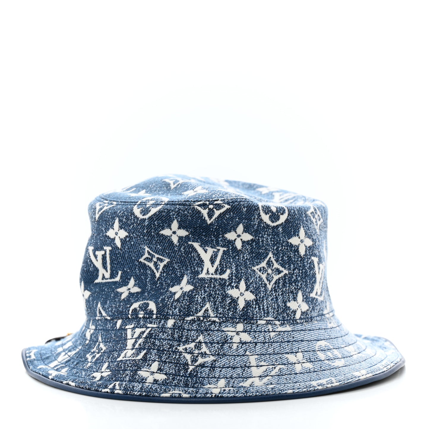 Monogram Denim Jacquard Bob Bucket Hat S Blue