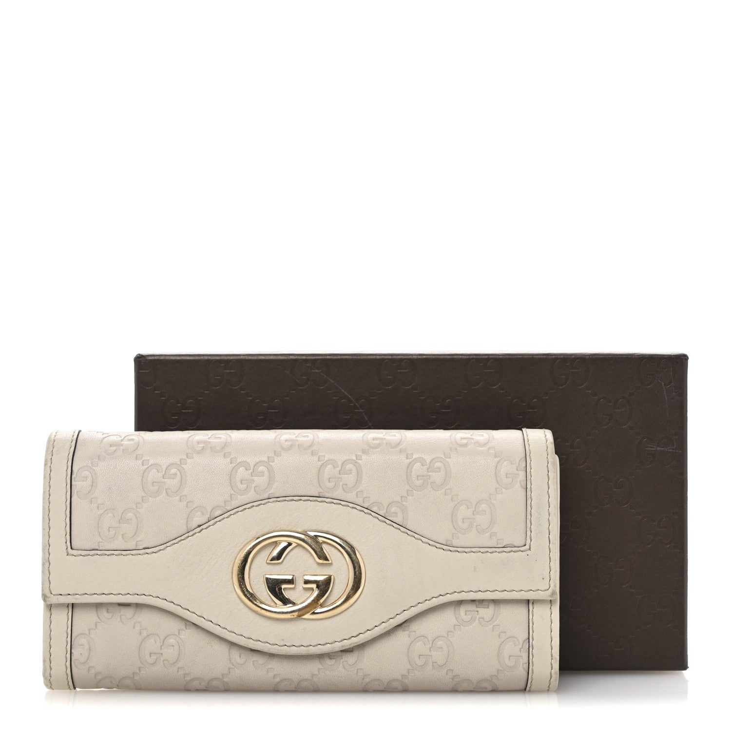 Gucci Guccissima Sukey Continental Wallet Off White 10 of 10